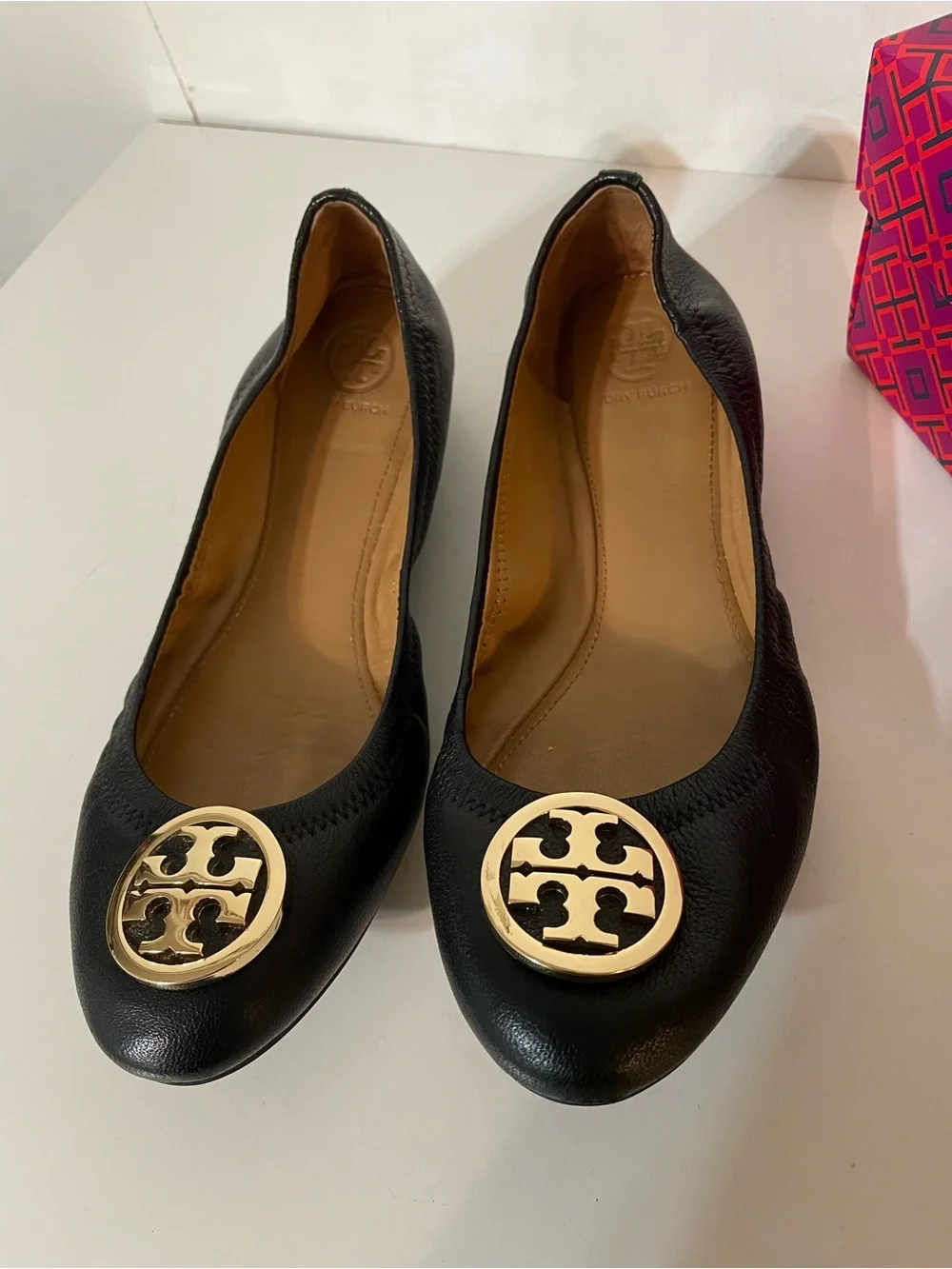 Tory Burch Benton Travel Ballet in Black